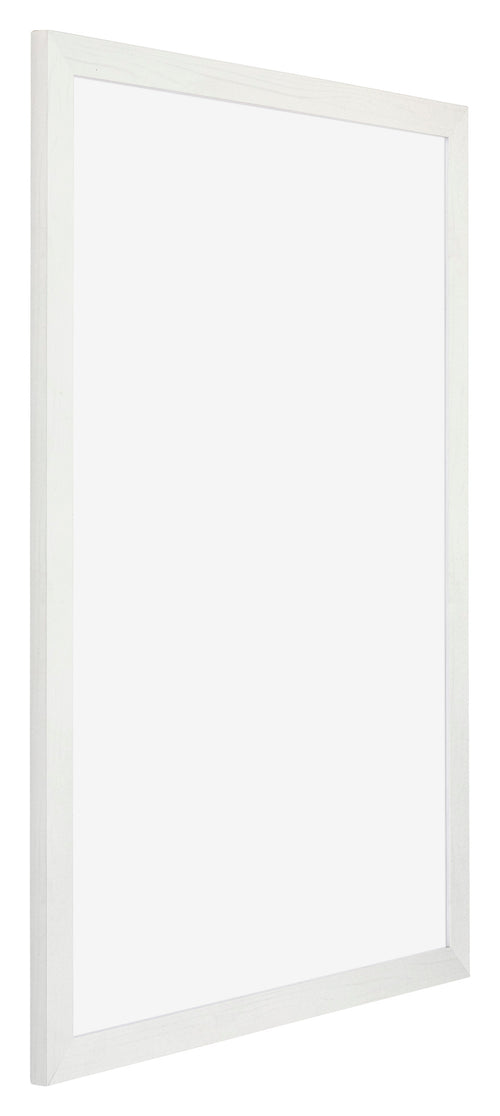 Mura MDF Bilderrahmen 59x84cm Weiss Gewischt Vorne Schrag | Yourdecoration.at