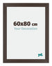 Mura MDF Bilderrahmen 60x80cm Eiche Dunkel Vorne Messe | Yourdecoration.at