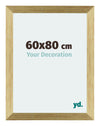 Mura MDF Bilderrahmen 60x80cm Gold Glanz Vorne Messe | Yourdecoration.at
