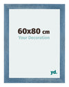 Mura MDF Bilderrahmen 60x80cm Hell Blau Geveegd Vorne Messe | Yourdecoration.at