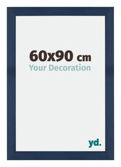 Mura MDF Bilderrahmen 60x90cm Dunkelblau Gewischt Vorne Messe | Yourdecoration.at
