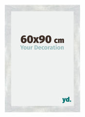 Mura MDF Bilderrahmen 60x90cm Silberglanz Vintage Vorne Messe | Yourdecoration.at