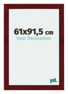 Mura MDF Bilderrahmen 61x91 5cm Weinrot Gewischt Vorne Messe | Yourdecoration.at