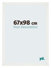 Mura MDF Bilderrahmen 67x98cm Weiss Gewischt Vorne Messe | Yourdecoration.at