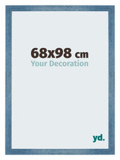 Mura MDF Bilderrahmen 68x98cm Hellblau Gewischt Vorne Messe | Yourdecoration.at