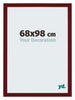 Mura MDF Bilderrahmen 68x98cm Weinrot Gewischt Vorne Messe | Yourdecoration.at