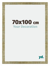 Mura MDF Bilderrahmen 70x100cm Gold Antik Vorne Messe | Yourdecoration.at