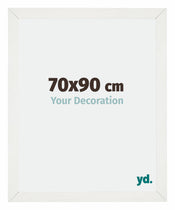 Mura MDF Bilderrahmen 70x90cm Weiss Gewischt Vorne Messe | Yourdecoration.at