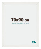 Mura MDF Bilderrahmen 70x90cm Weiss Gewischt Vorne Messe | Yourdecoration.at