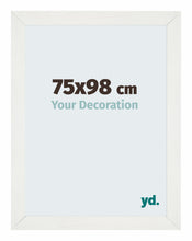 Mura MDF Bilderrahmen 75x98cm Weiss Gewischt Vorne Messe | Yourdecoration.at
