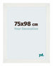 Mura MDF Bilderrahmen 75x98cm Weiss Gewischt Vorne Messe | Yourdecoration.at