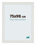 Mura MDF Bilderrahmen 75x98cm Weiss Matt Vorne Messe | Yourdecoration.at