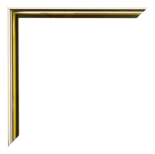 New York Aluminium Bilderrahmen 18x24cm Gold Glanz Detail Ecke | Yourdecoration.at