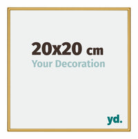 New York Aluminium Bilderrahmen 20x20cm Gold Glanz Vorne Messe | Yourdecoration.at
