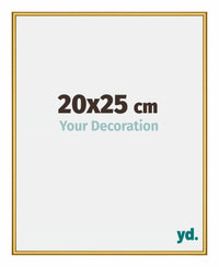 New York Aluminium Bilderrahmen 20x25cm Gold Glanz Vorne Messe | Yourdecoration.at