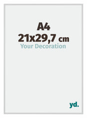 New York Aluminium Bilderrahmen 21x29 7cm A4 Silber Matt Vorne Messe | Yourdecoration.at