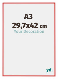 New York Aluminium Bilderrahmen 29 7x42cm A3 Rot Ferrari Vorne Messe | Yourdecoration.at