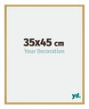 New York Aluminium Bilderrahmen 35x45cm Gold Glanz Vorne Messe | Yourdecoration.at
