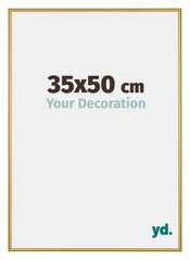 New York Aluminium Bilderrahmen 35x50cm Gold Glanz Vorne Messe | Yourdecoration.at
