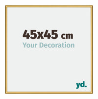 New York Aluminium Bilderrahmen 45x45cm Gold Glanz Vorne Messe | Yourdecoration.at