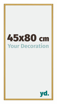 New York Aluminium Bilderrahmen 45x80cm Gold Glanz Vorne Messe | Yourdecoration.at