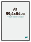 New York Aluminium Bilderrahmen 59 4x84cm A1 Schwarz Matt Vorne Messe | Yourdecoration.at