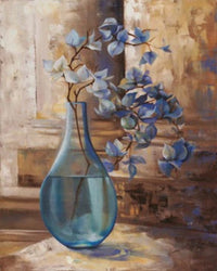 PGM LMO 05 L Montillio Blue Glass Still I Kunstdruck 40x50cm | Yourdecoration.at