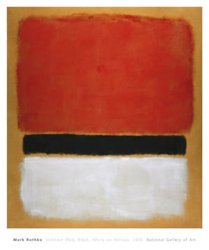 PGM MKR 219 Mark Rothko Untitled Red Black White on Yellow 1955 Kunstdruck 71x865cm | Yourdecoration.at