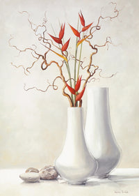 PGM VDV 84 Karin Van der Valk Willow Twigs with Red Flowers Kunstdruck 30x40cm | Yourdecoration.at