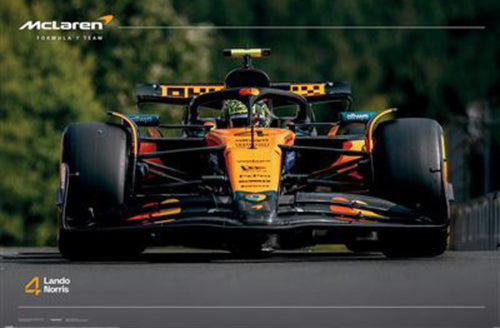 Poster F1 Lando Norris Number 4 91 5x61cm PP2512169 | Yourdecoration.at