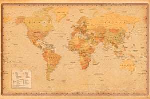 Poster Harper Collins Antique World Map 21 91 5x61cm Abystyle GBYDCO485 | Yourdecoration.at