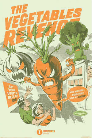 Poster Illustrata The Vegetables Revenge 61x91 5cm Pyramid PP35304 | Yourdecoration.at