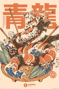 Poster Ilustrata Dragon Sushi 61x91 5cm Pyramid PP35305 | Yourdecoration.at