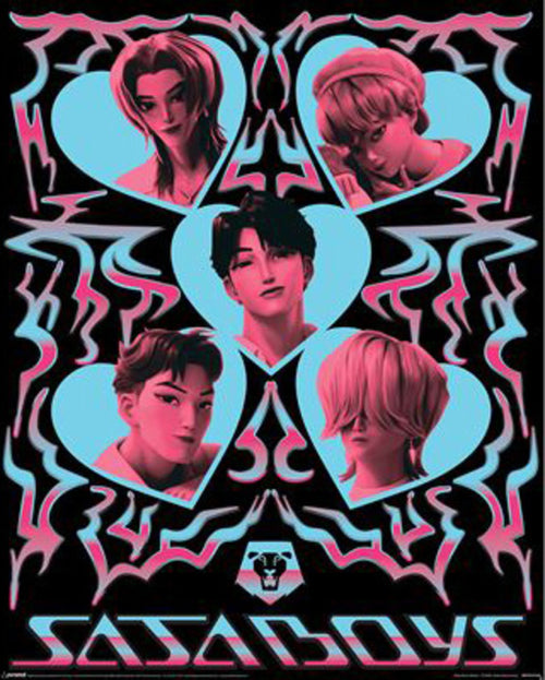 Poster K Pop Demon Hunters Saja Boys Hearts  40x50cm MPP2510744 | Yourdecoration.at