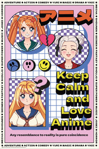 Poster Keep Calm And Love Anime 61x91.5cm Grupo Erik GPE5794 | Yourdecoration.at