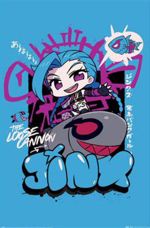 Poster League Of Legends Chibi Jinx 61x91 5cm PP2511076 | Yourdecoration.at