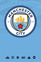 Poster Manchester City Club Crest 61x91 5cm PP35440 | Yourdecoration.at