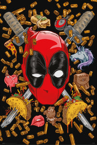 Poster Marvel Deadpool Bullets And Chimichangas 61x91 5cm Grupo Erik GPE5790 | Yourdecoration.at