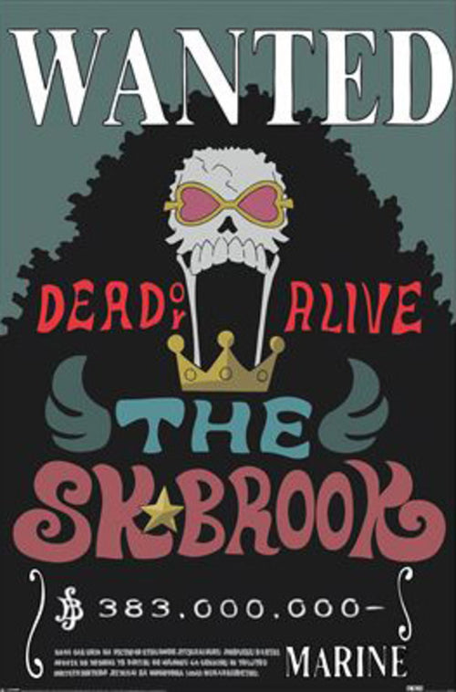 Poster One Piece Wanted Brook 61x91 5cm PP2501061 | Yourdecoration.at