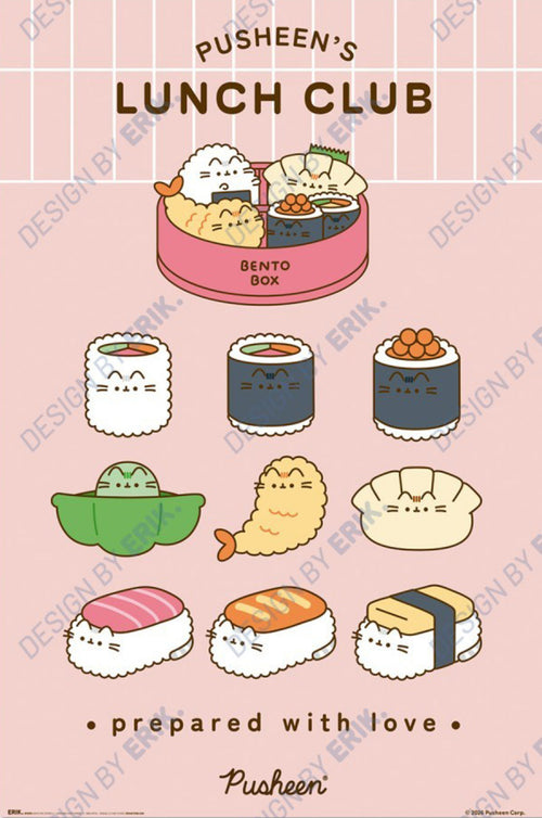 Poster Pusheen Sushi Roll 61x91 5cm GPE6105 | Yourdecoration.at