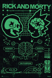 Poster Rick And Morty Nobody Exist On Purpose 61x91 5cm Grupo Erik GPE5821 | Yourdecoration.at
