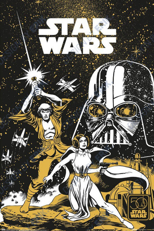 Poster Star Wars 50Th Anniversary 61x91 5cm GPE6088 | Yourdecoration.at