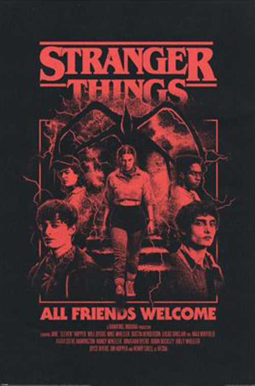 Poster Stranger Things 5 All Friends Welcome 61x91 5cm PP2500890 | Yourdecoration.at