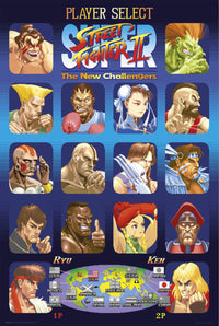 Poster Street Fighter Player Select 61x91 5cm Grupo Erik GPE5776 | Yourdecoration.at