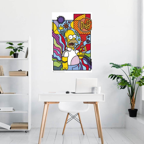 Poster The Simpsons Donut Worry 61x91 5cm GPE6043 Sfeer | Yourdecoration.at