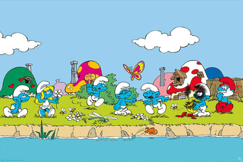 Poster The Smurfs Group 91 5x61cm Abystyle GBYDCO480 | Yourdecoration.at