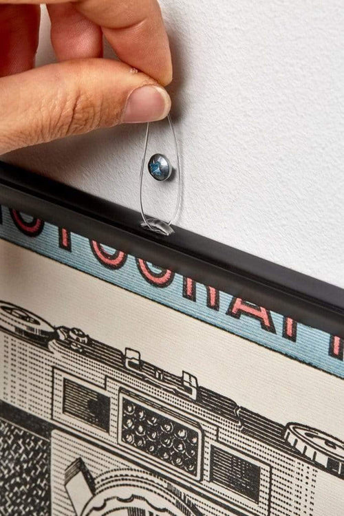 Posterhänger Schwarz 30cm mit aufhangauge | Yourdecoration.at