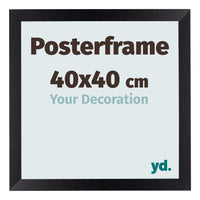 Posterrahmen 40x40cm Schwarz Matt MDF Parma Messe | Yourdecoration.at