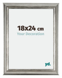 Sheffield Holz Bilderrahmen 18x24cm Silber Schwarz Gewischt Vorne Messe | Yourdecoration.at