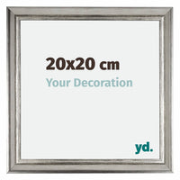 Sheffield Holz Bilderrahmen 20x20cm Silber Schwarz Gewischt Vorne Messe | Yourdecoration.at